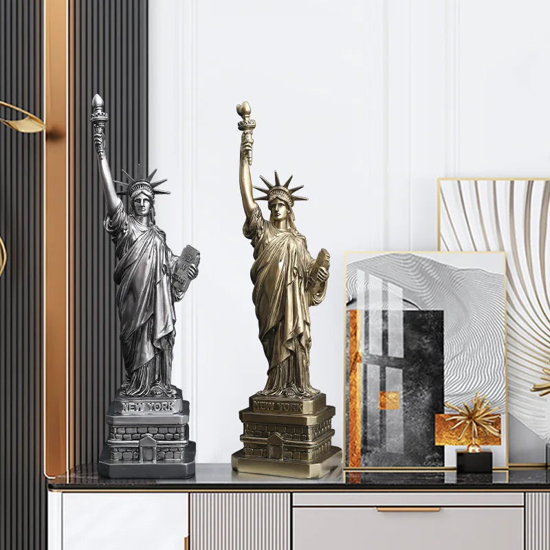 USA Landmarks Statue of Liberty  Desktop Creative Home Office  Decoration Ornaments Room Wine Cabinet Crafts Gift