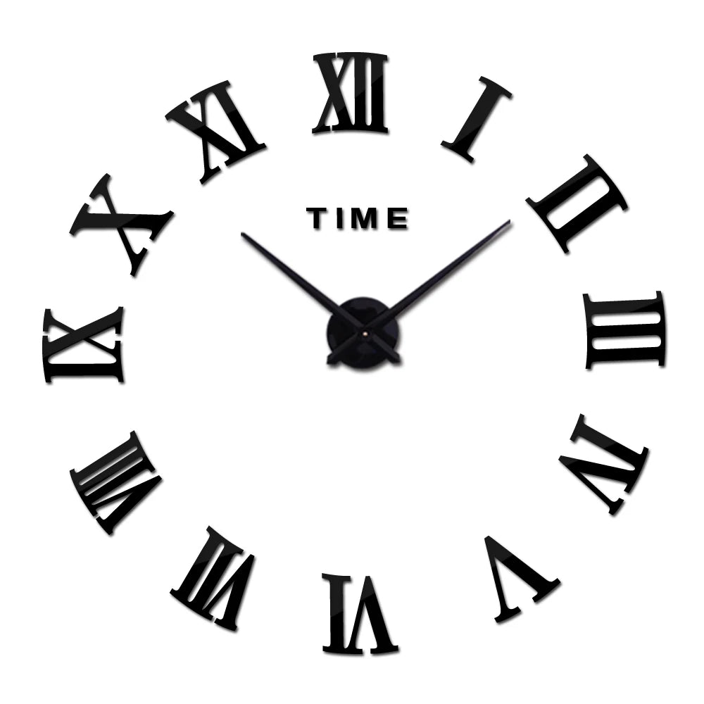 2026 Modern Design Large Wall Clock 3D DIY Quartz Clocks Fashion Watches Acrylic Mirror Stickers Living Room Home Decor Horloge