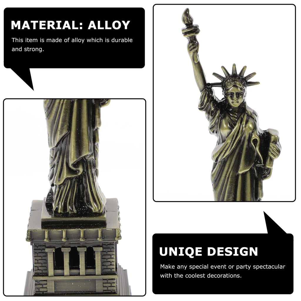 Retro Alloy Statue Of Decor Mini Metal nament American Figurine Souvenir Usa Collection Home Decor Office Decor