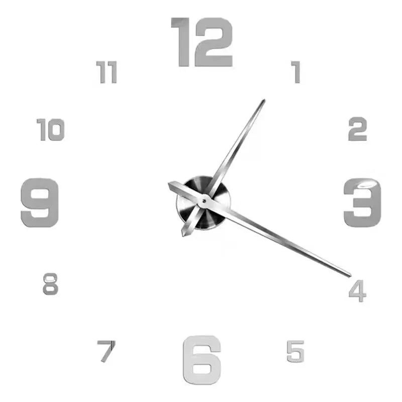 2026 Modern Design Large Wall Clock 3D DIY Quartz Clocks Fashion Watches Acrylic Mirror Stickers Living Room Home Decor Horloge