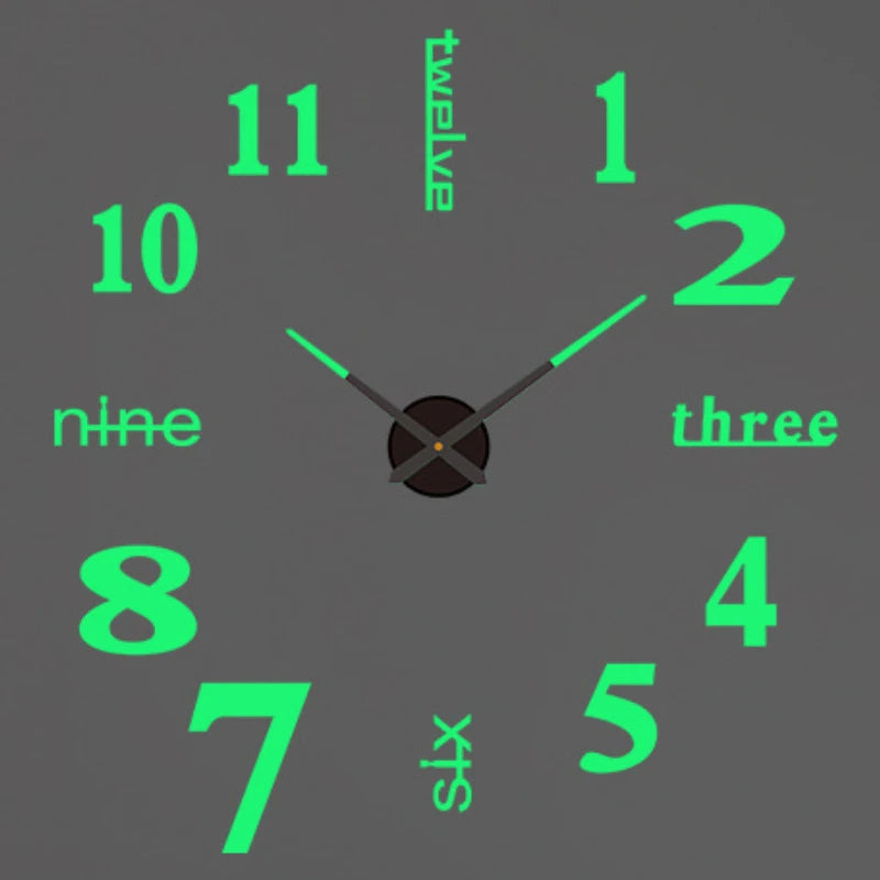 2026 Modern Design Large Wall Clock 3D DIY Quartz Clocks Fashion Watches Acrylic Mirror Stickers Living Room Home Decor Horloge