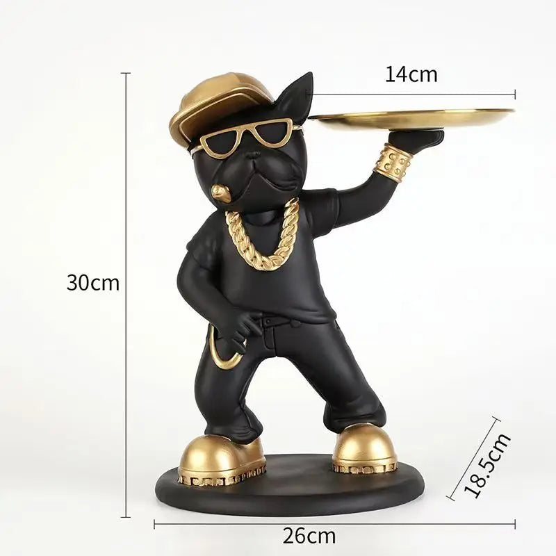 Chic French Bulldog Storage Box & Tray Home Decor for Keys Phones Remotes Entryway Doorstep Shoe Cabinet Desktop