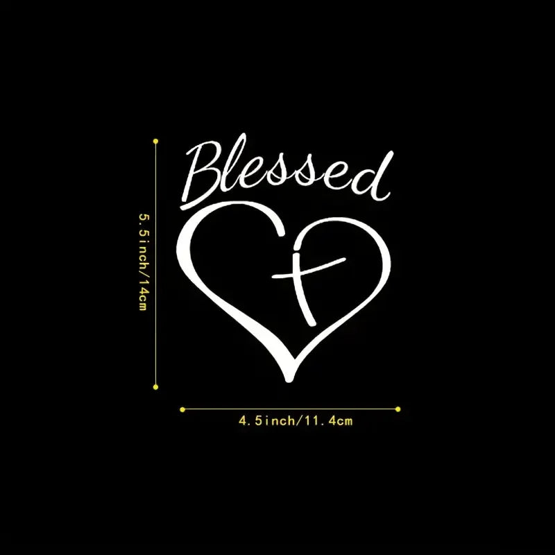 Car Jesus Sticker The Front And Rear Window Car Home Stickers, Heart-shaped Car Stickers, Car Body Stickers