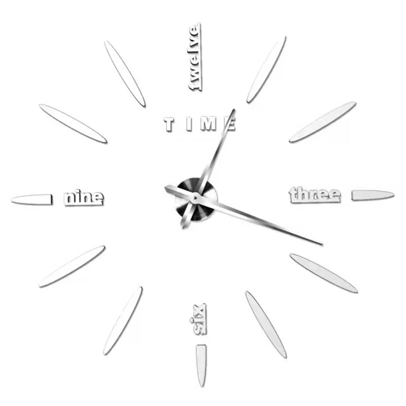 2026 Modern Design Large Wall Clock 3D DIY Quartz Clocks Fashion Watches Acrylic Mirror Stickers Living Room Home Decor Horloge