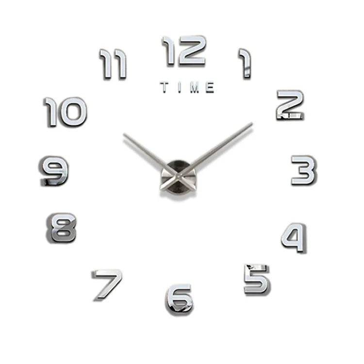 2026 Modern Design Large Wall Clock 3D DIY Quartz Clocks Fashion Watches Acrylic Mirror Stickers Living Room Home Decor Horloge