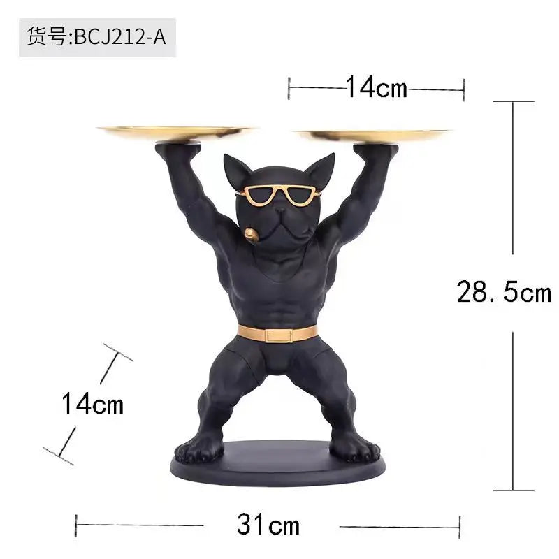 Chic French Bulldog Storage Box & Tray Home Decor for Keys Phones Remotes Entryway Doorstep Shoe Cabinet Desktop