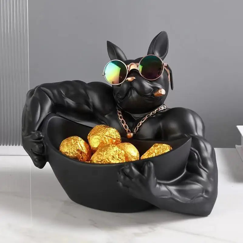 Chic French Bulldog Storage Box & Tray Home Decor for Keys Phones Remotes Entryway Doorstep Shoe Cabinet Desktop