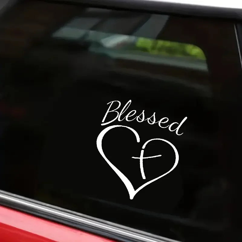 Car Jesus Sticker The Front And Rear Window Car Home Stickers, Heart-shaped Car Stickers, Car Body Stickers