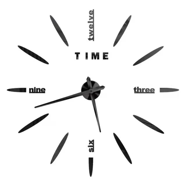 2026 Modern Design Large Wall Clock 3D DIY Quartz Clocks Fashion Watches Acrylic Mirror Stickers Living Room Home Decor Horloge