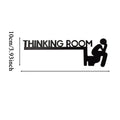 Funny Letter Door Topper Decor Bathroom Thinking Room Wood Toilet Door Sign Unique Thinking Room Home Wall Ornaments Creative