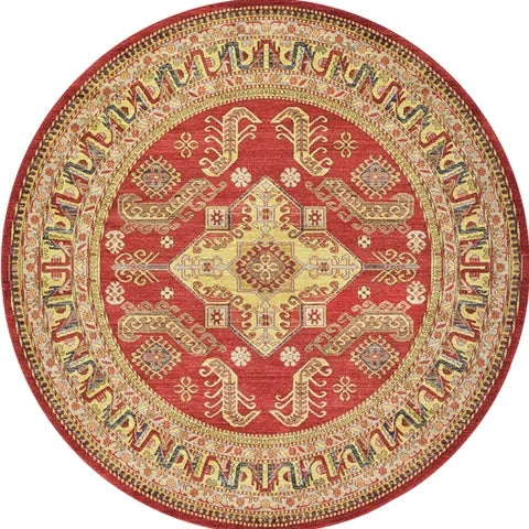 American Retro Home Carpets for Living Room Large Area Anti-slip Floor Mat Bedroom Decor Bedside Carpet Luxury Round Lounge Rug
