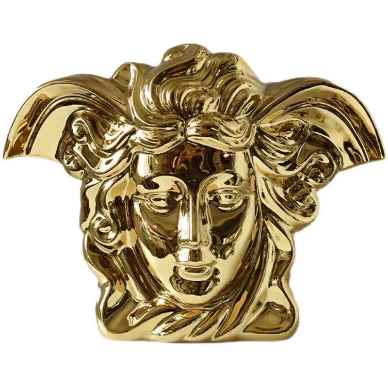 Luxury Electroplating Golden Ceramic Gold Vase Modern Dining Table Porch TV Ark Home Decoration Party Gift