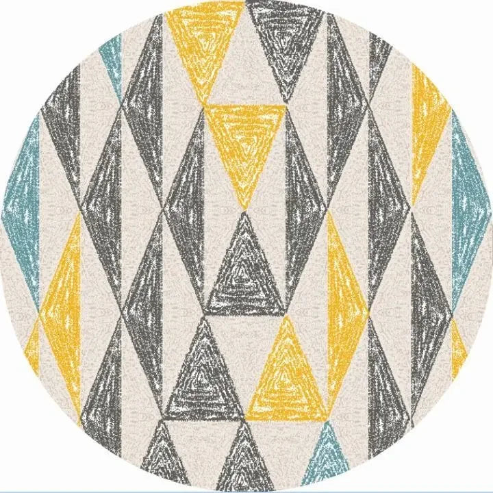 American Retro Home Carpets for Living Room Large Area Anti-slip Floor Mat Bedroom Decor Bedside Carpet Luxury Round Lounge Rug