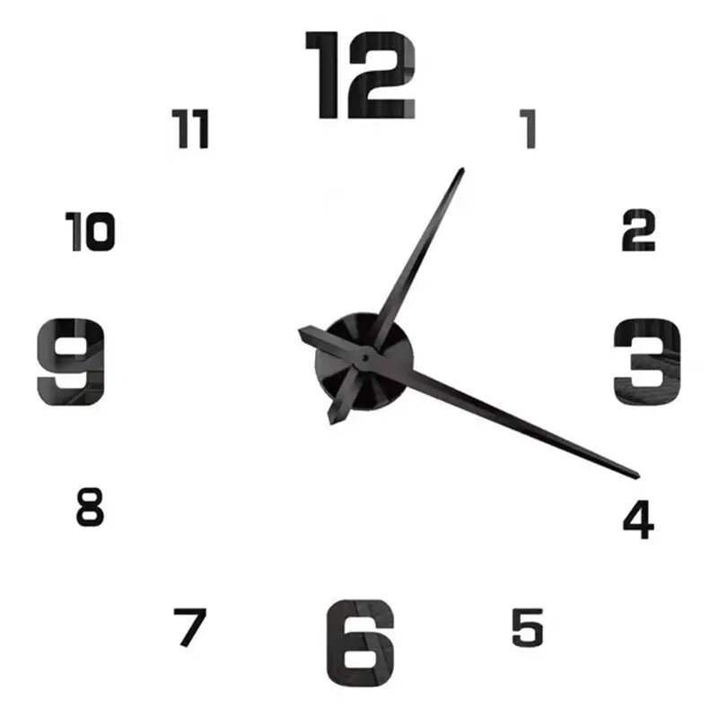 2026 Modern Design Large Wall Clock 3D DIY Quartz Clocks Fashion Watches Acrylic Mirror Stickers Living Room Home Decor Horloge
