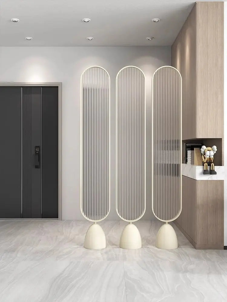 Partition living room screen arc oval long rainbow glass entrance door bedroom block seat screen