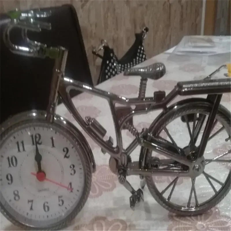 Fashion Tide Retro European and American Bicycle Alarm Clock Set Table Clock