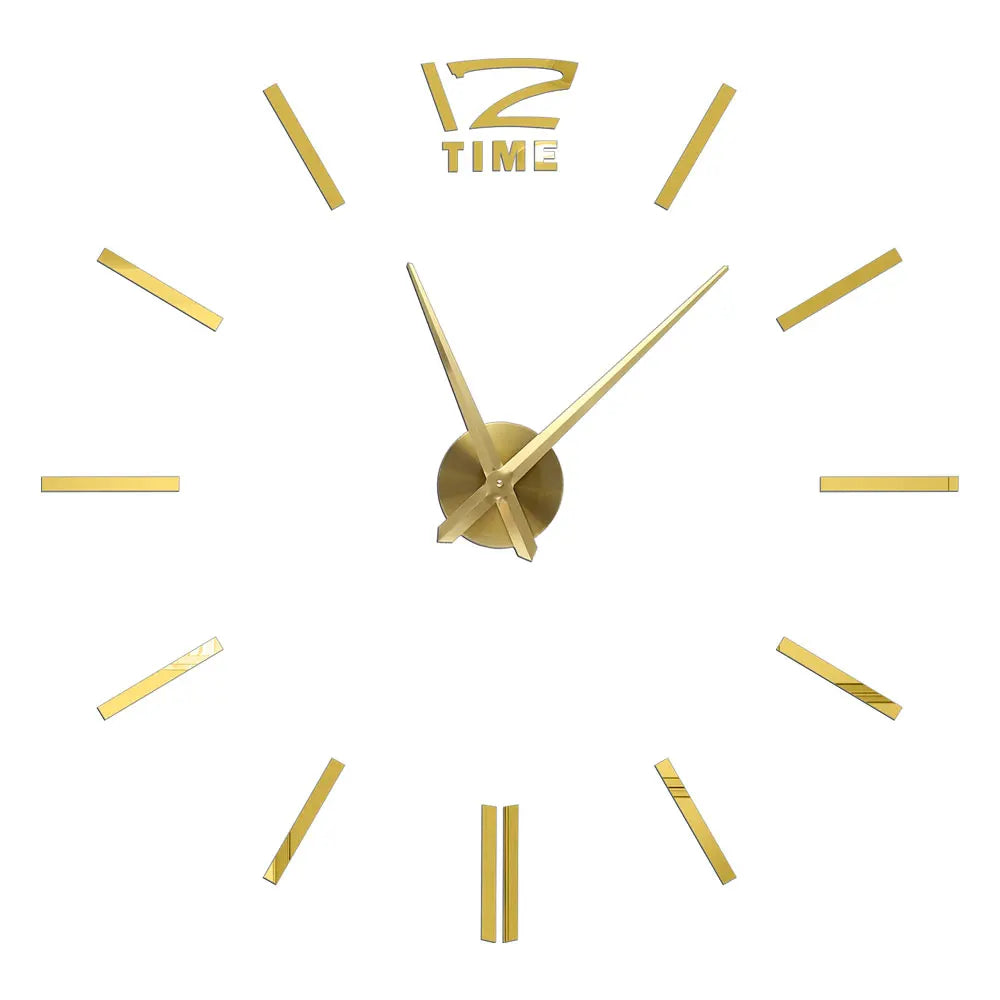 2026 Modern Design Large Wall Clock 3D DIY Quartz Clocks Fashion Watches Acrylic Mirror Stickers Living Room Home Decor Horloge