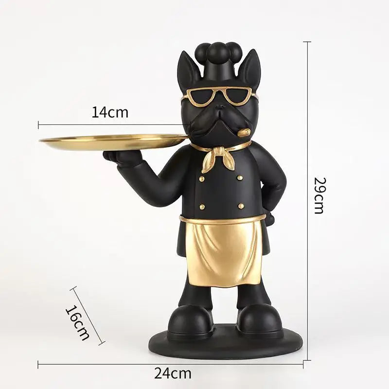Chic French Bulldog Storage Box & Tray Home Decor for Keys Phones Remotes Entryway Doorstep Shoe Cabinet Desktop