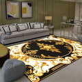 Luxury Golden Carpet for Living Room Europe and America Decoration Large Carpets Non-slip Bedroom Bedside Rug Customized Mat