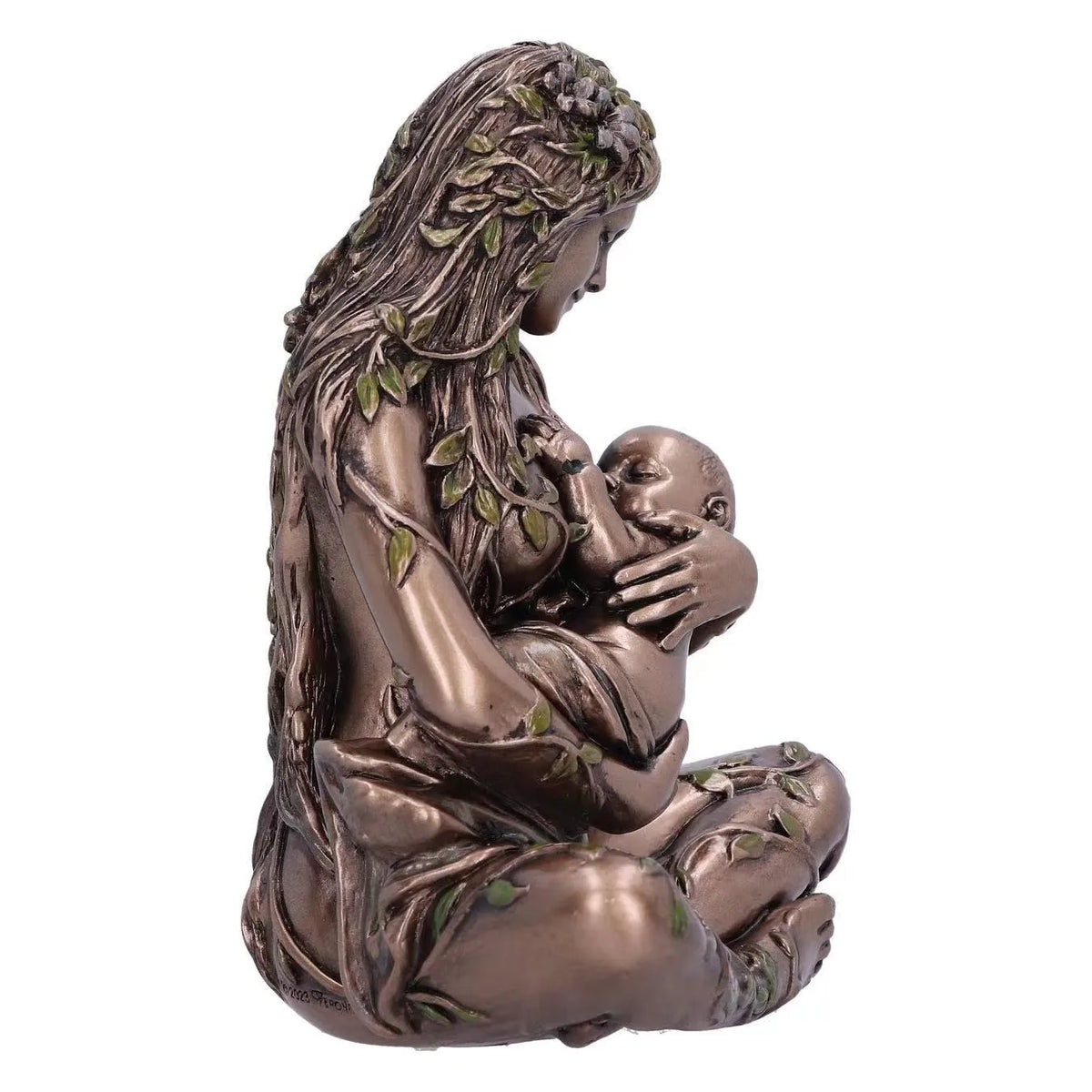 Mother Earth Resin Statue Handcrafted Nature Goddess Figurine for Home Decor Christmas Gift Spiritual Earth-Themed Decoration
