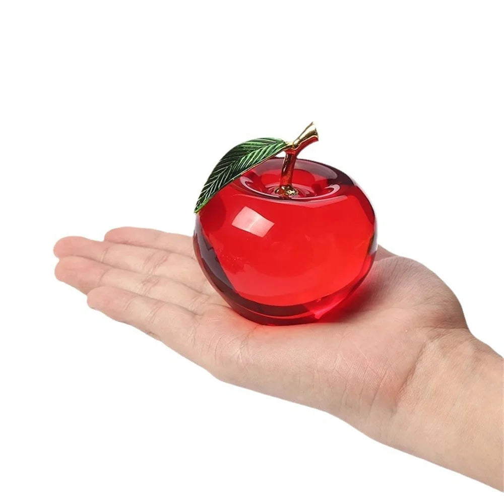 Creative Crystal Apples Christmas Festival Atmosphere Decoration Fun Apples Ornament Car Home Decor Crafts Best Gift Souvenir