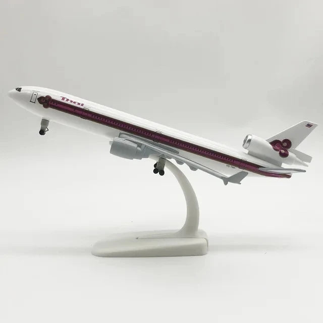 20cm Model Plane Md-11 Klm American World Cargo Airlines Alloy Metal Aircraft Model With Wheels Landing Gears Home Decor