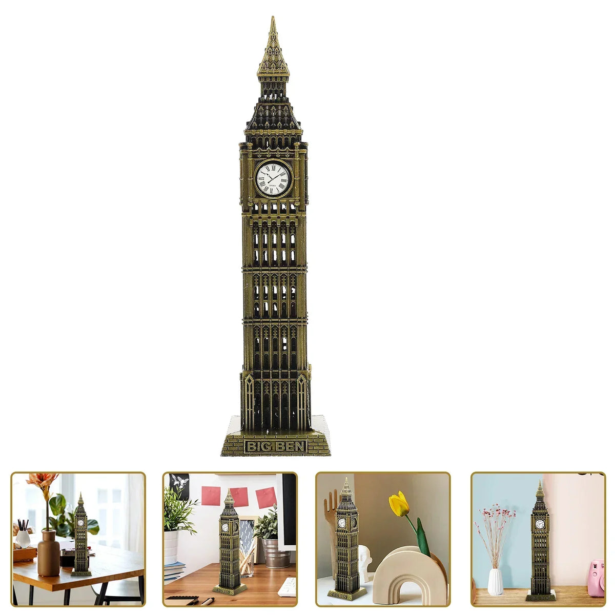 Metal Building Model Statue Home Office Decoration Decoration Building 3d Big Ben Alfie Tower Statue of Liberty Model Souvenir
