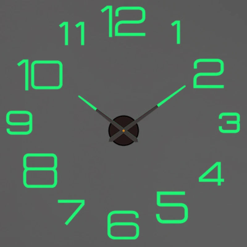 2026 Modern Design Large Wall Clock 3D DIY Quartz Clocks Fashion Watches Acrylic Mirror Stickers Living Room Home Decor Horloge