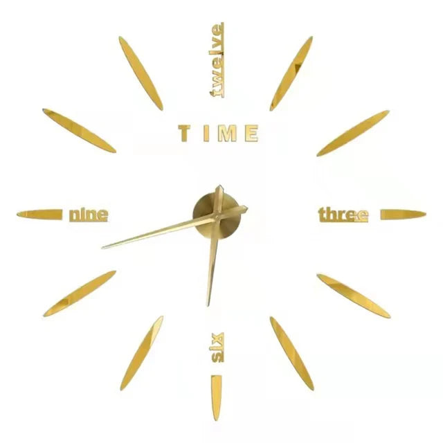 2026 Modern Design Large Wall Clock 3D DIY Quartz Clocks Fashion Watches Acrylic Mirror Stickers Living Room Home Decor Horloge