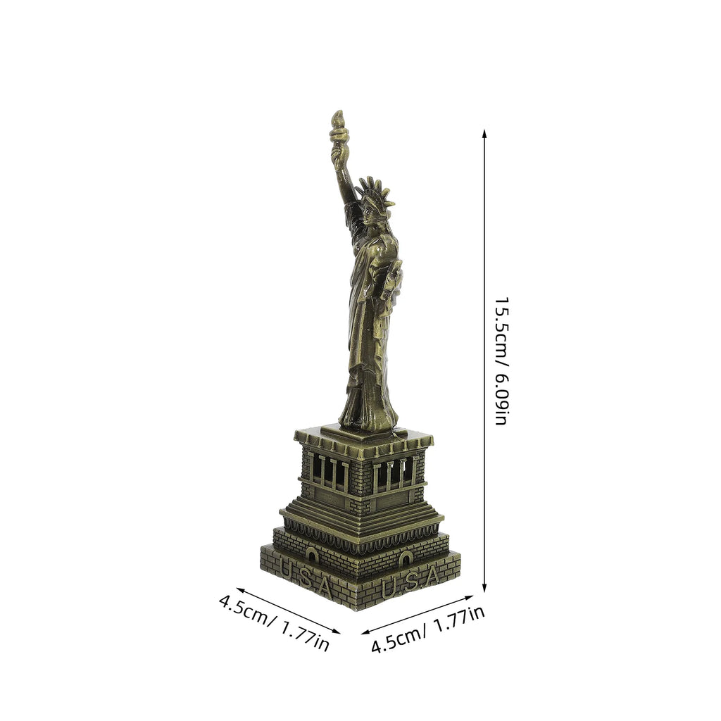 Retro Alloy Statue Of Decor Mini Metal nament American Figurine Souvenir Usa Collection Home Decor Office Decor