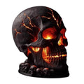 Halloween Lava Stone Skull Lamp Skull Desk Lamp with Spooky Led Light for Halloween Party Mantel Decoration Unique Room Accent