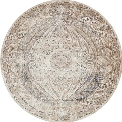 American Retro Home Carpets for Living Room Large Area Anti-slip Floor Mat Bedroom Decor Bedside Carpet Luxury Round Lounge Rug