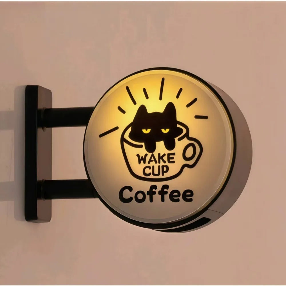 Retro Coffee Shop Fridge Magnet, Glowing Miniature Pegboard Refrigerator Magnet, Creative Coffee Corner Magnetic Ornament, Home