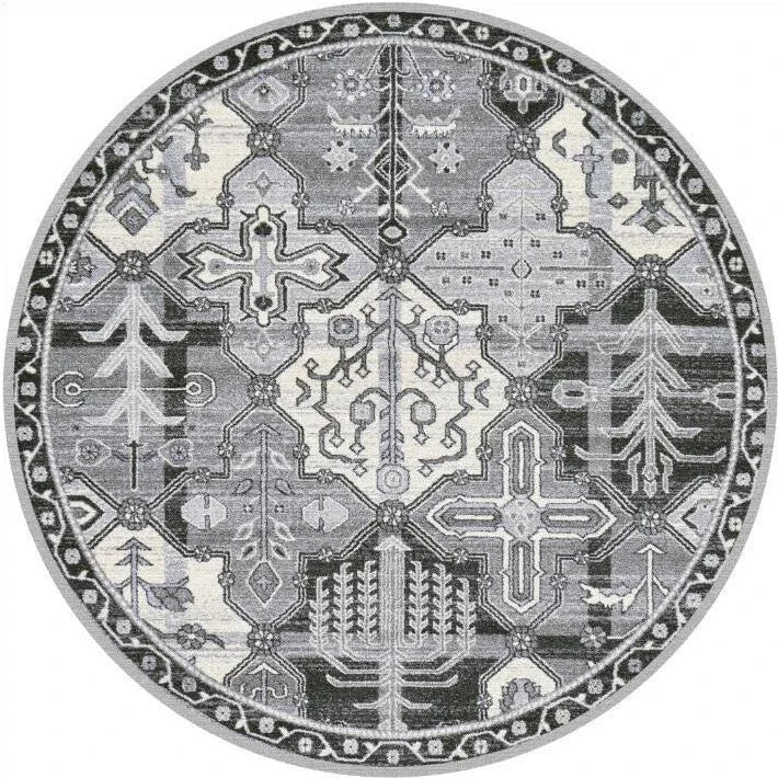 American Retro Home Carpets for Living Room Large Area Anti-slip Floor Mat Bedroom Decor Bedside Carpet Luxury Round Lounge Rug