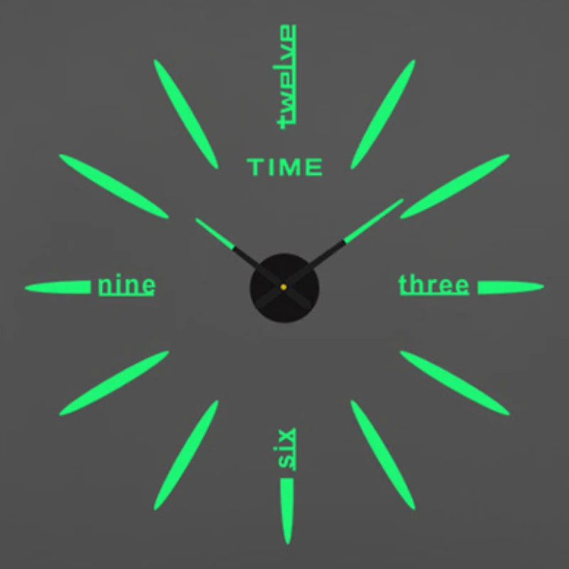 2026 Modern Design Large Wall Clock 3D DIY Quartz Clocks Fashion Watches Acrylic Mirror Stickers Living Room Home Decor Horloge