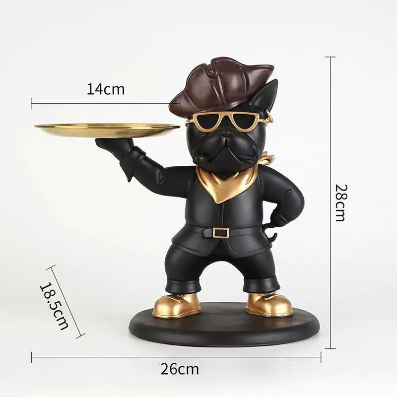 Chic French Bulldog Storage Box & Tray Home Decor for Keys Phones Remotes Entryway Doorstep Shoe Cabinet Desktop